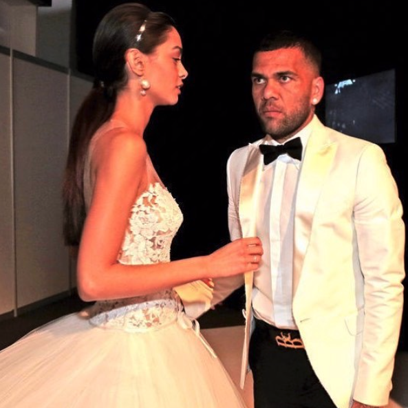 Daniel Alves Da Silva and Joana Sanz on their wedding, Daniel in Yves Belt Black Gold