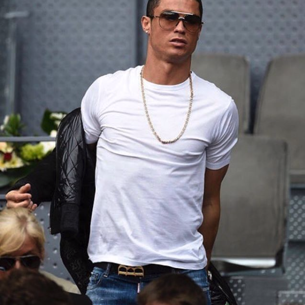 Cristiano Ronaldo in Yves Belt Black Gold